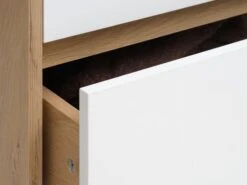 Armoire BILLUND 80x193 Blanc/chêne -Royal Oak || DODO || Basic Soldes Magasin 185897