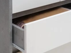 Armoire BILLUND 119x193 Blanc/béton -Royal Oak || DODO || Basic Soldes Magasin 185899