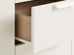 Buffet JENSLEV 2 Portes 4 Tiroirs Chêne/blanc -Royal Oak || DODO || Basic Soldes Magasin 185925