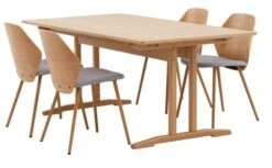 AALBORG L180/270 + 4 HORNE Chêne/gris