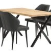 ROSKILDE L140 Table Chêne Naturel + 4 LUNDERSKOV Noir