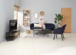 Fauteuil UDSBJERG Velours Bleu -Royal Oak || DODO || Basic Soldes Magasin 188024 1