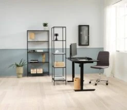 Étagère HORBELEV 5 Tablettes Larges Noir -Royal Oak || DODO || Basic Soldes Magasin 188032