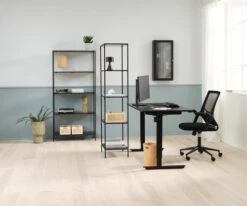 Étagère HORBELEV 5 Tablettes Larges Noir -Royal Oak || DODO || Basic Soldes Magasin 188033