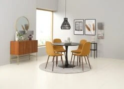 Table RINGSTED Ø100 Placage Frêne Noir -Royal Oak || DODO || Basic Soldes Magasin 188054 2