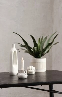 Vase INGEMAR L10xL8xH34cm Blanc -Royal Oak || DODO || Basic Soldes Magasin 188197