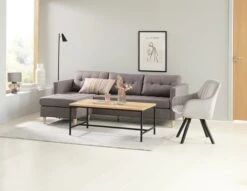 Fauteuil ONSEVIG Velours Gris/noir -Royal Oak || DODO || Basic Soldes Magasin 189224