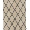Tapis PENGEURT 70x160 Blanc Cassé/gris