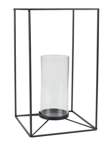 Lanterne OLAF L22xL22xH38cm Noir 1 Lanterne OLAF L22xL22xH38cm Noir