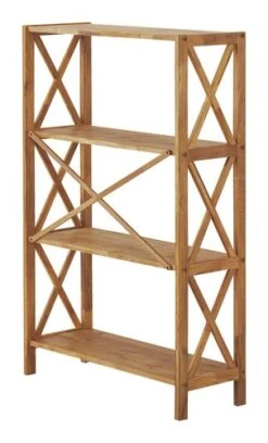 Royal Oak Étagère JANNERUP Large 4 Tablettes Chêne -Royal Oak || DODO || Basic Soldes Magasin 200164