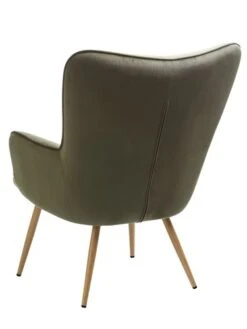 Fauteuil HUNDESTED Velours Côtelé Vert -Royal Oak || DODO || Basic Soldes Magasin 201609