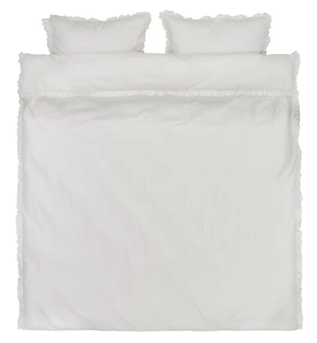 Parure De Lit ELMA Coton Lavé 240x220 Blanc 1 Parure De Lit ELMA Coton Lavé 240x220 Blanc