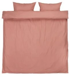 Parure De Lit Seersucker TINNE 240x220 Rose Poudré