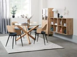 Royal Oak Chaise HVIDOVRE Chêne/tissu Noir -Royal Oak || DODO || Basic Soldes Magasin 204959 1