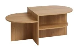 Table Basse LISBJERG 60x107 A/tablettes Coloris Chêne Nat.