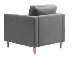 Fauteuil FALSLEV Tissu Gris -Royal Oak || DODO || Basic Soldes Magasin 212335