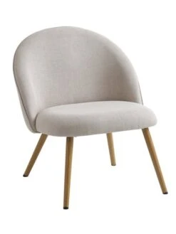 Fauteuil THORUP Tissu Beige/coloris Chêne