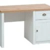 Bureau MARKSKEL 60x120 1 Porte 1 Tiroir Blanc/coloris Chêne