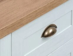 Bureau MARKSKEL 60x120 1 Porte 1 Tiroir Blanc/coloris Chêne -Royal Oak || DODO || Basic Soldes Magasin 212451