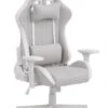 Chaise Gaming NIBE Tissu Blanc/beige