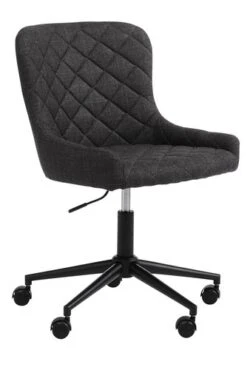 Chaise De Bureau PEBRINGE Tissu Gris Foncé/noir