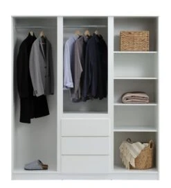 Armoire LIMFJORDEN 180x200 Combi Blanc -Royal Oak || DODO || Basic Soldes Magasin 213413