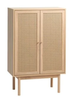 Armoire HALMSTAD 2 Portes Polyrotin/coloris Chêne