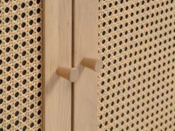 Buffet HALMSTAD 3 Portes Polyrotin/coloris Chêne -Royal Oak || DODO || Basic Soldes Magasin 213428