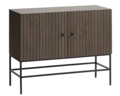 Buffet HEMDRUP 2 Portes Coloris Chêne Foncé/noir