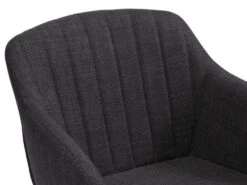 Chaise ADSLEV Tissu Gris Anthracite/noir -Royal Oak || DODO || Basic Soldes Magasin 213480