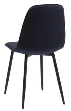 Chaise BISTRUP Velours Bleu Foncé/noir -Royal Oak || DODO || Basic Soldes Magasin 213492
