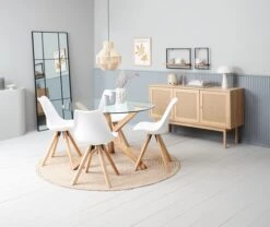 Buffet HALMSTAD 3 Portes Polyrotin/coloris Chêne -Royal Oak || DODO || Basic Soldes Magasin 213852