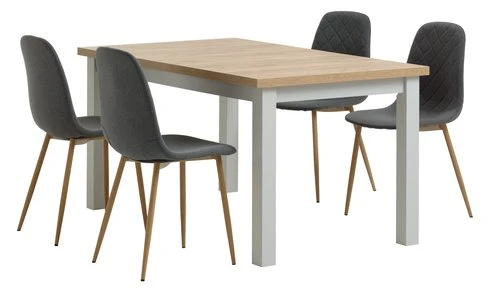 MARKSKEL L150/193 Table Gris + 4 JONSTRUP Chaises Asph./ch. 1 MARKSKEL L150/193 Table Gris + 4 JONSTRUP Chaises Asph./ch.