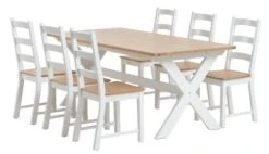 VISLINGE L190 Table Naturel + 4 VISLINGE Chaises Naturel 5 VISLINGE L190 Table Naturel + 4 VISLINGE Chaises Naturel -Royal Oak || DODO || Basic Soldes Magasin 214316