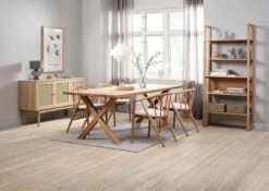 GRIBSKOV L230 Table Chêne + 4 ARNBORG Chaises Chêne -Royal Oak || DODO || Basic Soldes Magasin 214347