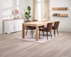 Buffet VISLINGE 3 Portes 3 Tiroirs Naturel/blanc -Royal Oak || DODO || Basic Soldes Magasin 214348