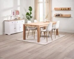 Buffet VISLINGE 3 Portes 3 Tiroirs Naturel/blanc -Royal Oak || DODO || Basic Soldes Magasin 214349