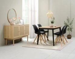 Buffet HALMSTAD 3 Portes Polyrotin/coloris Chêne -Royal Oak || DODO || Basic Soldes Magasin 214355 1