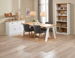 Bibliothèque MARKSKEL 5 Tablettes Blanc/chêne -Royal Oak || DODO || Basic Soldes Magasin 214475 2