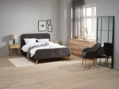 Fauteuil UDSBJERG Tissu Gris/chêne -Royal Oak || DODO || Basic Soldes Magasin 214527 2
