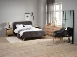 Table De Nuit HALMSTAD 1 Porte Polyrotin/coloris Chêne -Royal Oak || DODO || Basic Soldes Magasin 214528