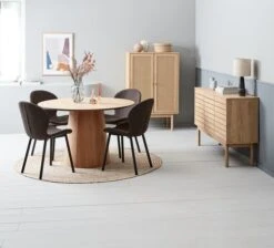 Chaise GEVNINGE Tissu Brun Foncé/noir -Royal Oak || DODO || Basic Soldes Magasin 214563 1