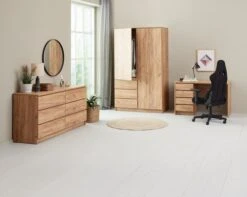 Bureau LIMFJORDEN 60x120 4 Tiroirs Coloris Chêne Naturel -Royal Oak || DODO || Basic Soldes Magasin 214573 1