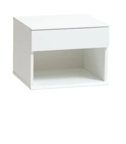 Table De Nuit KORSVANG 1 Tiroir Blanc -Royal Oak || DODO || Basic Soldes Magasin 215369