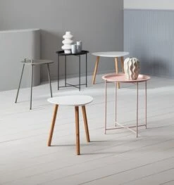 Bout De Canapé TAPS 55x55 Blanc/bambou -Royal Oak || DODO || Basic Soldes Magasin 216457