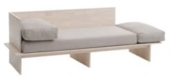Banquette SOLLERUP 204x78 Pin Massif/tissu Gris Clair -Royal Oak || DODO || Basic Soldes Magasin 216573