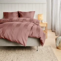 Parure De Lit Satin BARBO 240x220 Taupe -Royal Oak || DODO || Basic Soldes Magasin 218018