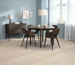 Buffet HEMDRUP 2 Portes Coloris Chêne Foncé/noir -Royal Oak || DODO || Basic Soldes Magasin 218153 2