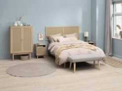Banc HAGEBRO Tissu Sable/coloris Chêne -Royal Oak || DODO || Basic Soldes Magasin 218155 1