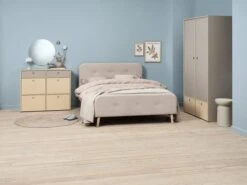 Cadre De Lit KONGSBERG 140x200 Tissu Beige -Royal Oak || DODO || Basic Soldes Magasin 219537